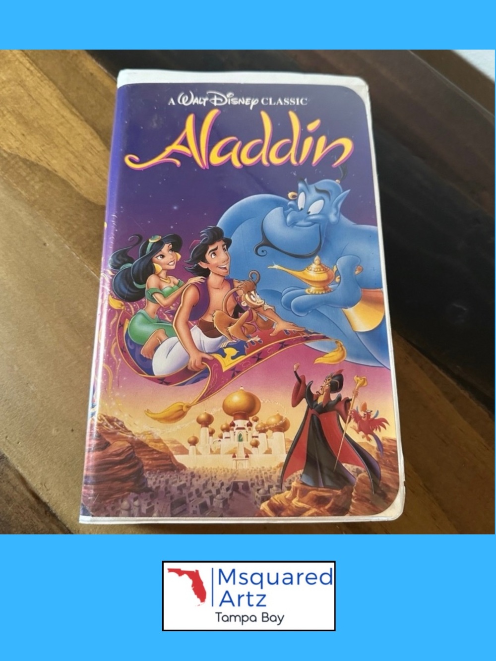 Aladdin VHS 1993 Walt Disney Classic Black Diamond Edition Clamshell Vintage